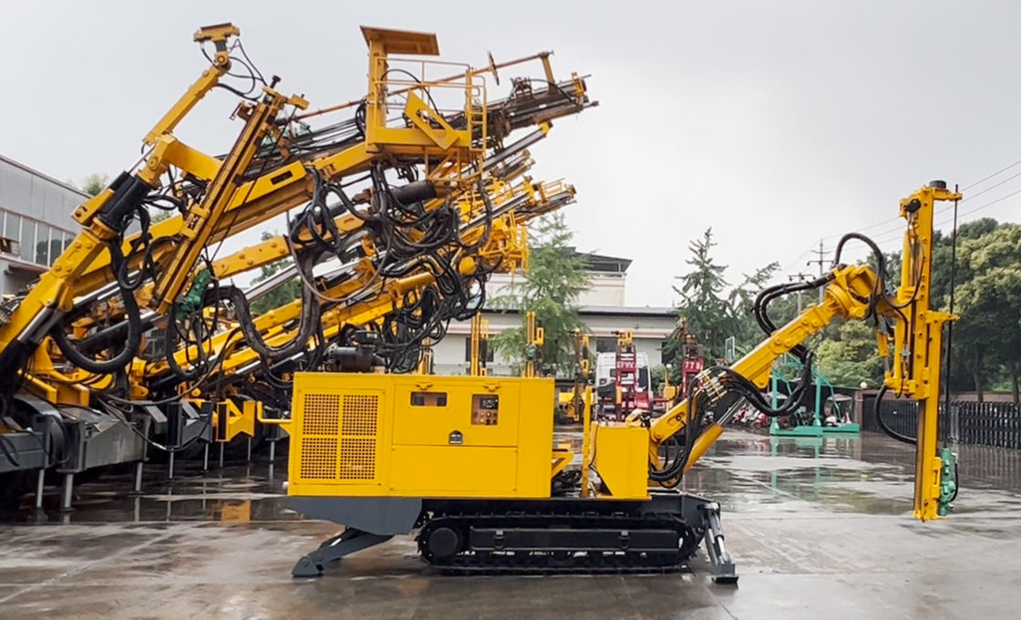 170L Kapasitas Tangki Minyak Hidraulik Pengeboran bawah tanah Rig Pengeboran dengan Motor Listrik 55kw